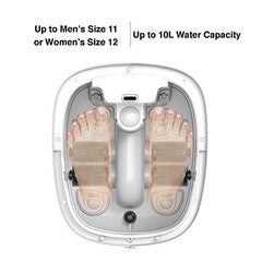 Comfortology Leak-Proof Foot Spa Massager - Super Fast TPS Heating System Featuring 3 Layer Insulation, Electric Shock Free, 4 Motorized Massaging Rollers, 10L Bath Tub With Remote Control