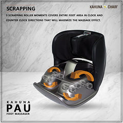 Compact Portable Kahuna Foot Massager PAU (Black/Gray)