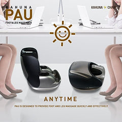 Compact Portable Kahuna Foot Massager PAU (Black/Gray)