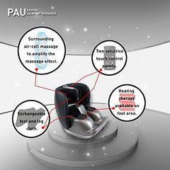 Compact Portable Kahuna Foot Massager PAU (Black/Gray)